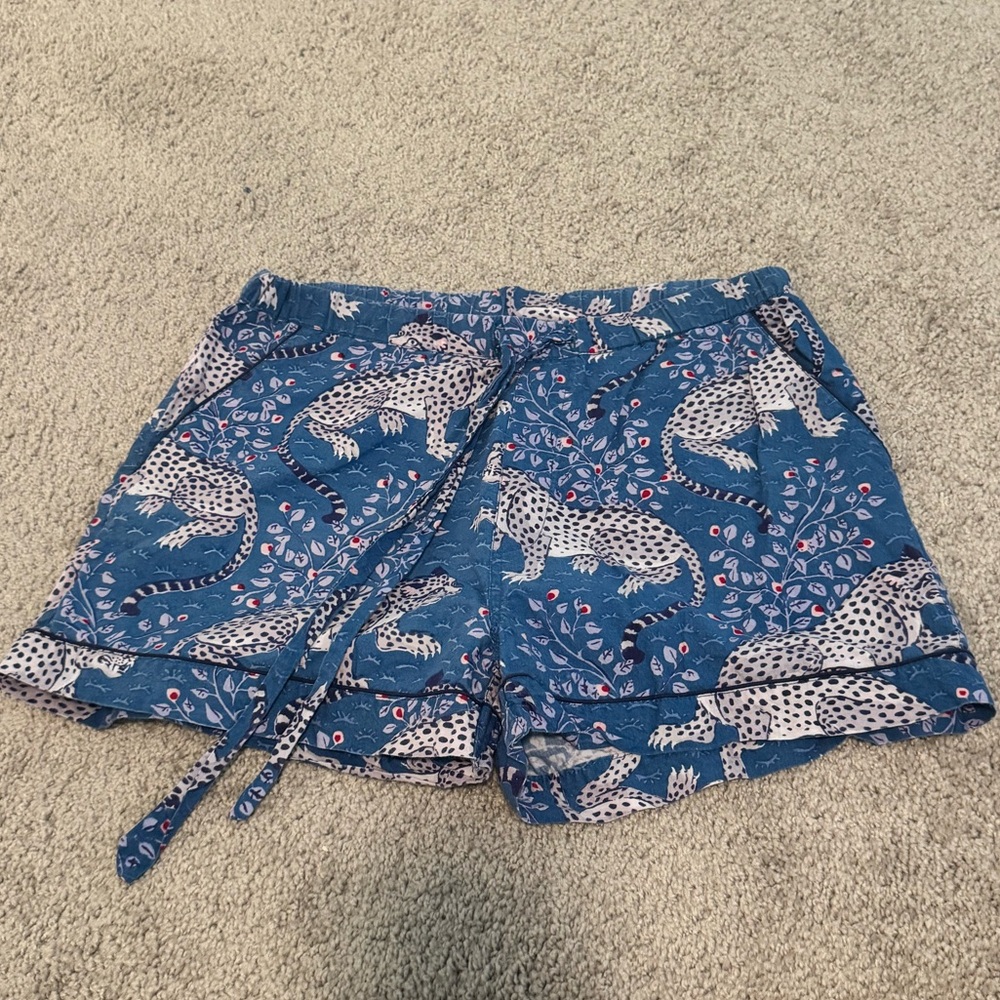 Printfresh Blue Pajama Set with White Animal Print - Picture 4 of 6